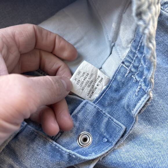 Deadstock 90s Dockers Jeans Mens 28x30 Pleated Denim Levis Cargo Tapered Vintage - Picture 5 of 13